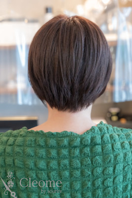 ♪シースルーバング前髪斜めバング艶感黒髪グランマッシュ美髪