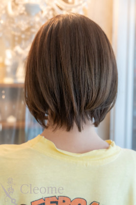 ♪オリーブグレークラゲヘアーココアベージュ小顔レイヤー黒髪