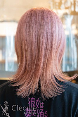 ♪オリーブグレー小顔レイヤーカットクラゲヘアーココアベージュ