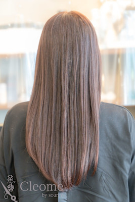 ♪オリーブグレークラゲヘアーココアベージュ小顔レイヤー黒髪