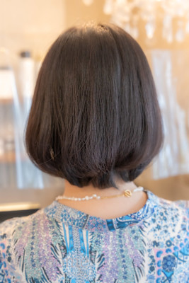 ♪オリーブグレー小顔レイヤーカットクラゲヘアーココアベージュ