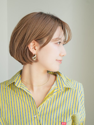 ショート・ボブ/丸顔/前髪あり/絶壁解消/20代/30代