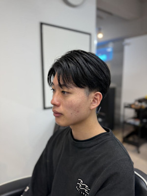 ナチュラルセンターパート/毛流れ/大宮