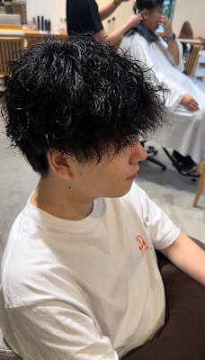 セットしやすいメンズ波巻きスタイル