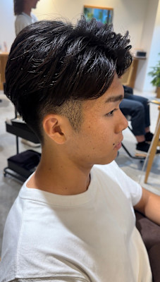 ペタッとしにくいメンズ波巻きパーマ