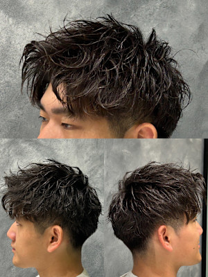 パーマ活かしたショートスタイル