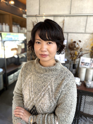 ショートボブ×ニュアンスパーマ