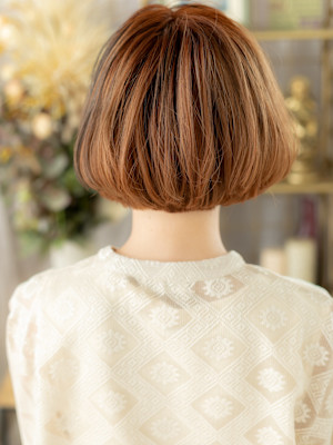 韓国風エンドカラー顔周りカット小顔ボブレイヤーレイヤーボブb