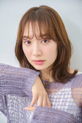 フェミニンココアベージュミディ