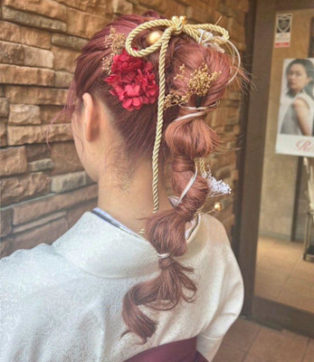 編み下ろし袴スタイル