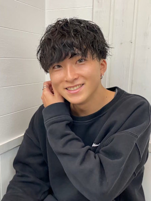 メンズカット爽やか波巻きパーマメンズパーママッシュ