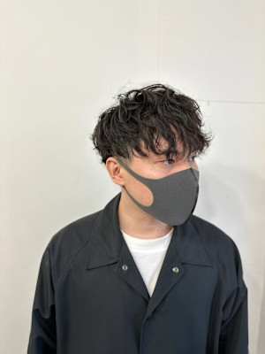 爽やかツーブロック刈り上げ束感アップバング