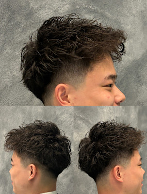 ピンパーマ×フェード