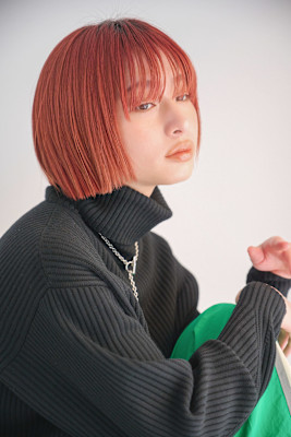 ぱつっとラインがクールなスクエアボブ