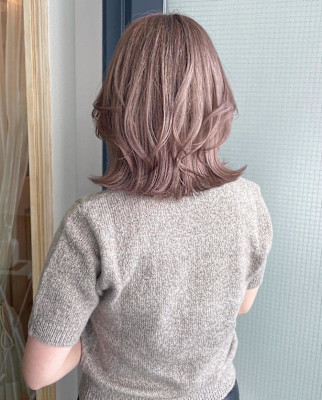 くびれレイヤーボブ/ミルクティーベージュ/A18