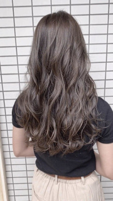 コテ巻き風パーマ/ラテグレージュ/A21