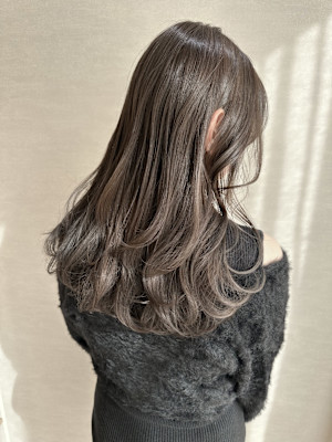 ロング/グレージュ/透明感カラー