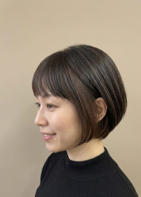 ピアスカラー風白髪ぼかし☆内側をめくると気になる白髪に