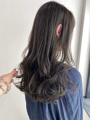 ロング/カーキ/くすみカラー