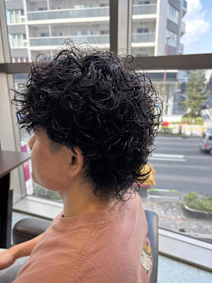 メンズウルフスパイラルパーマ