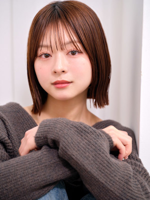 韓国レイヤーボブ×小顔バング