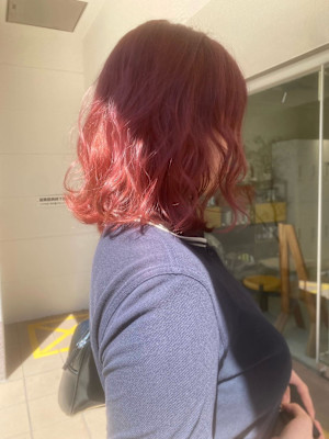 チェリーレッド×外ハネボブ