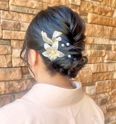 シニヨン　袴スタイル