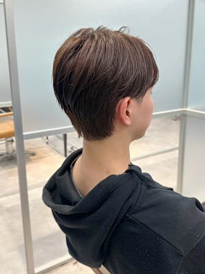 ナチュラルシースルーマッシュ(ショートネープ/ダウンパーマ)