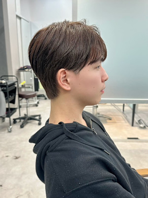 ナチュラルシースルーマッシュ(ショートネープ/ダウンパーマ)