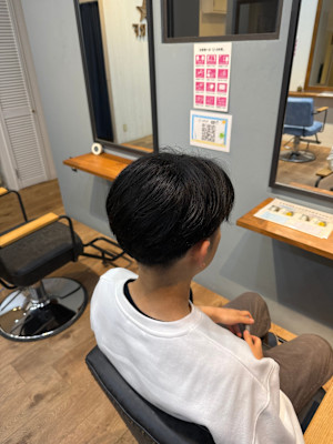 メンズカット／さわやかセンターパート