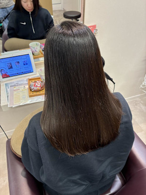 ドライたけで艶髪になれる縮毛矯正