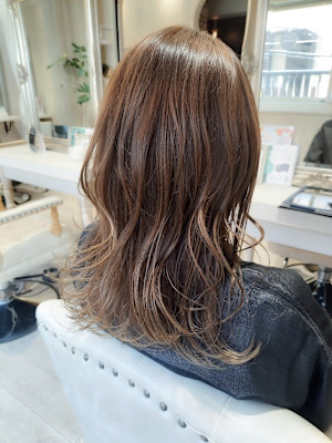 アッシュカラーロング