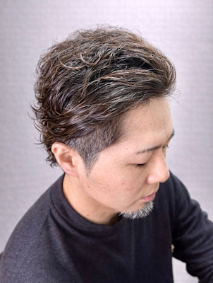 大人の色気！サイドパートラフカール