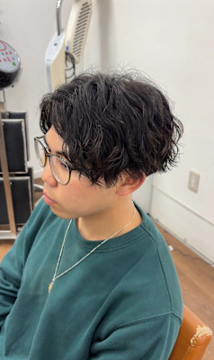 センターパート/ツイストスパイラルパーマ