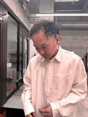 50代メンズ/パーマ/手入れが楽