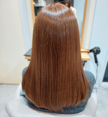 透明感カラー/オレンジブラウン/30代/大名