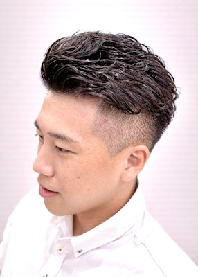 宮城リョータ風オールバックパーマ