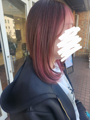 インナーカラー☆ピンク