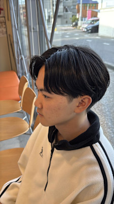 メンズスタイル×王道センターパート