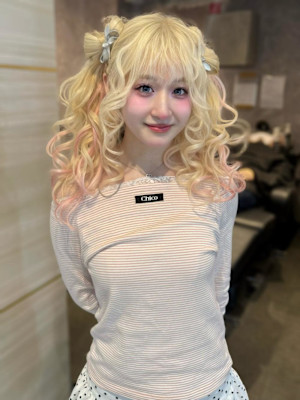 《巴結生》ブロンドカラー/ライブヘアセット