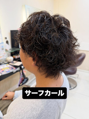 メンズパーマツーブロックサーフカール