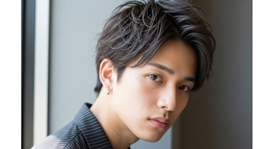 【メンズ】センターパートスタイル