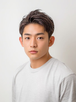 【メンズ】センターパートスタイル