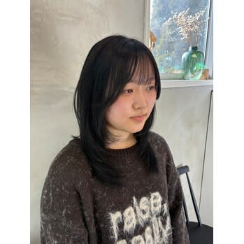 レイヤーカット　×　ダークグレージュ