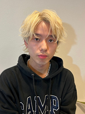 センターパート/メンズウルフカット