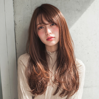 レイヤーロング/ハッシュカット/シルキーベージュ/鶴舞/髪質