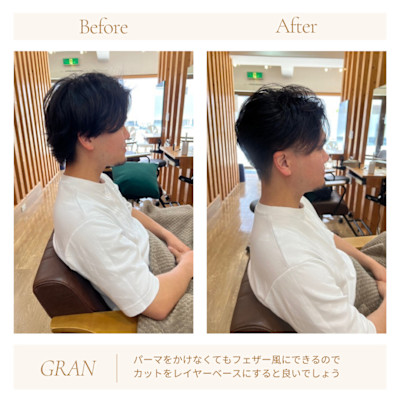 お客様髪質改善データ2030（フェザーパーマ風カット）