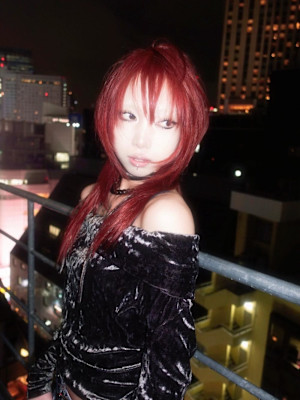 シャギーレイヤー ハッシュカット オレンジブラウン