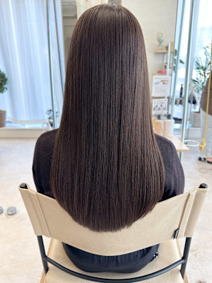 ストレートヘア/暗め/髪質改善