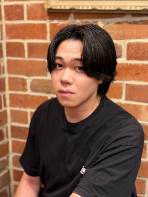 【センターパート】ニュアンスパーマ×耳掛けスマートマッシュ